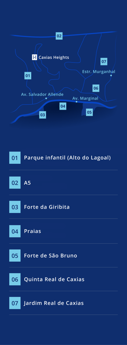 Mapa de Localização, Caxias Heights